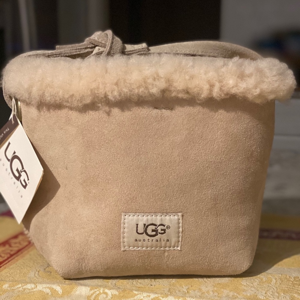 UGG Tan Reversible Shearling/Suede Petite Handbag